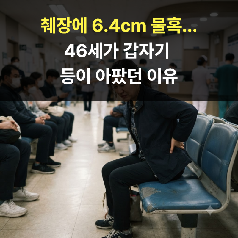 췌장에 6.4cm 물혹...46세가 갑자기 등이 아팠던 이유
