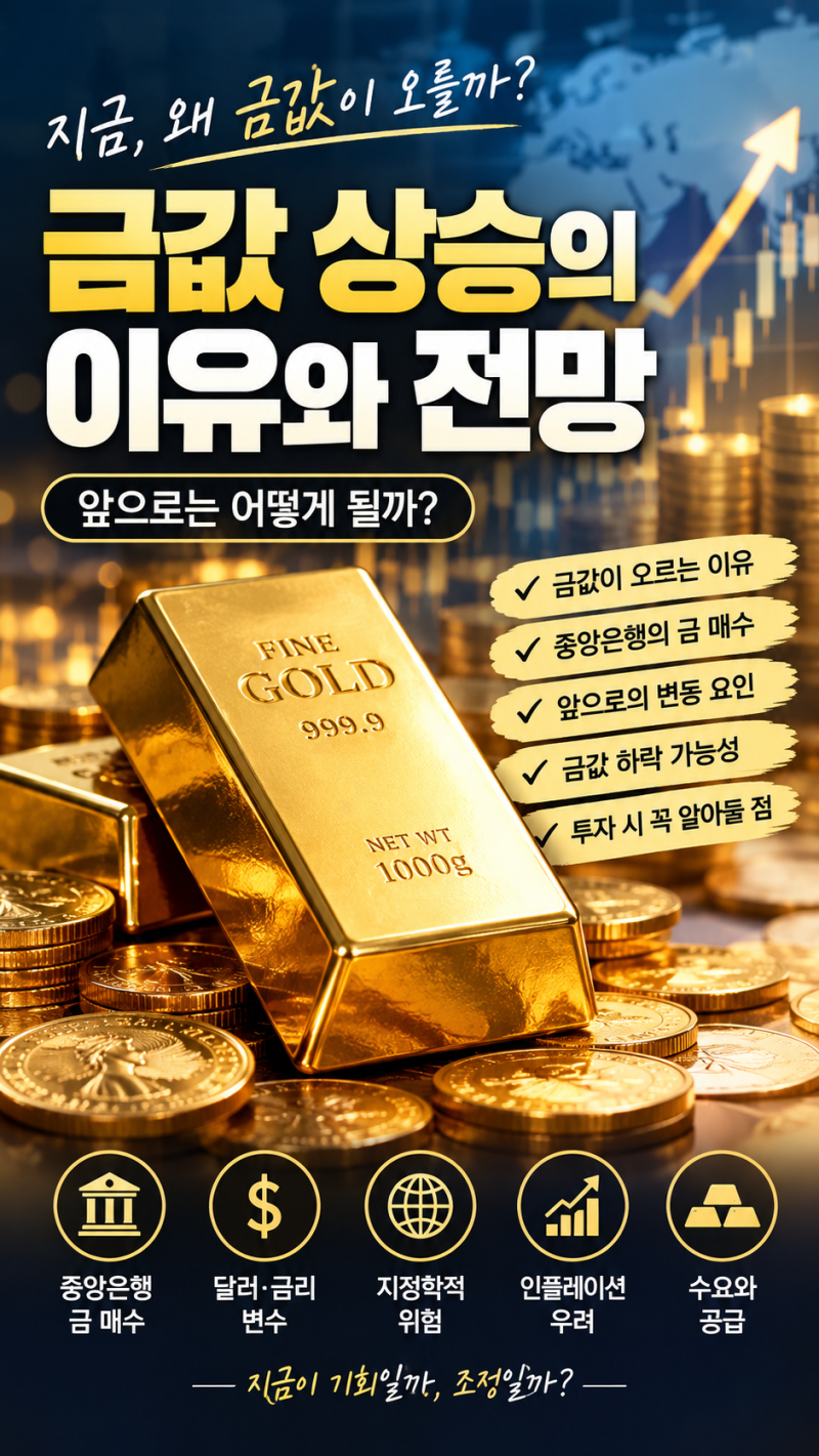 「금값 왜 오를까? 2026년 금값 전망과 상승·하락을 결정하는 6가지 변수」