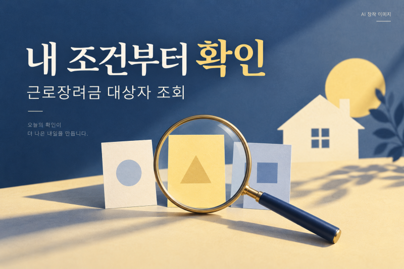 2026 근로장려금 대상자 조회｜연간 최대 330만원, 소득·재산 조건 확인