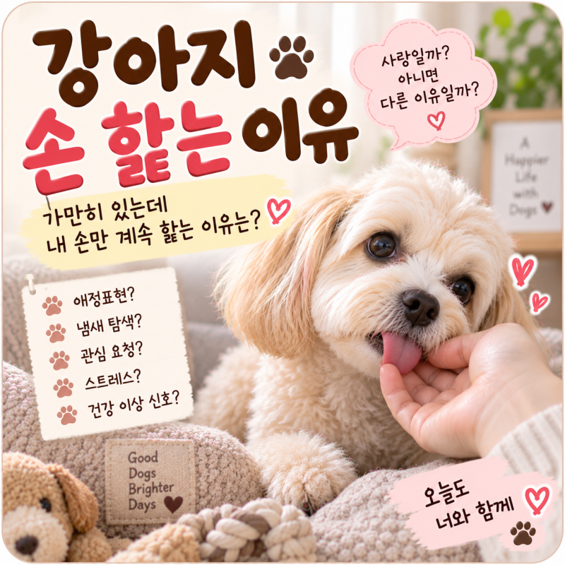 강아지 손 핥는 이유, 가만히 있는데 내 손만 계속 핥는 이유는?