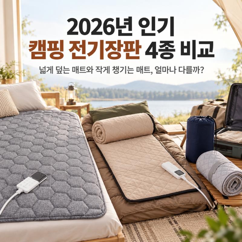 2026년 인기 캠핑 전기장판 4종 비교