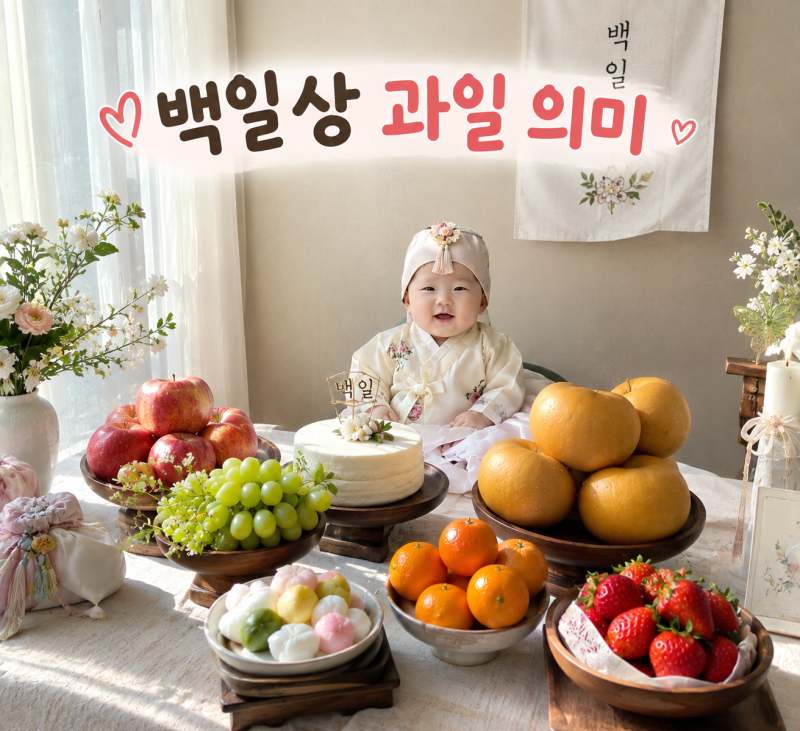[정보공유] 셀프 백일상 과일 의미와 종류｜어떤 과일을 올려야 할까?