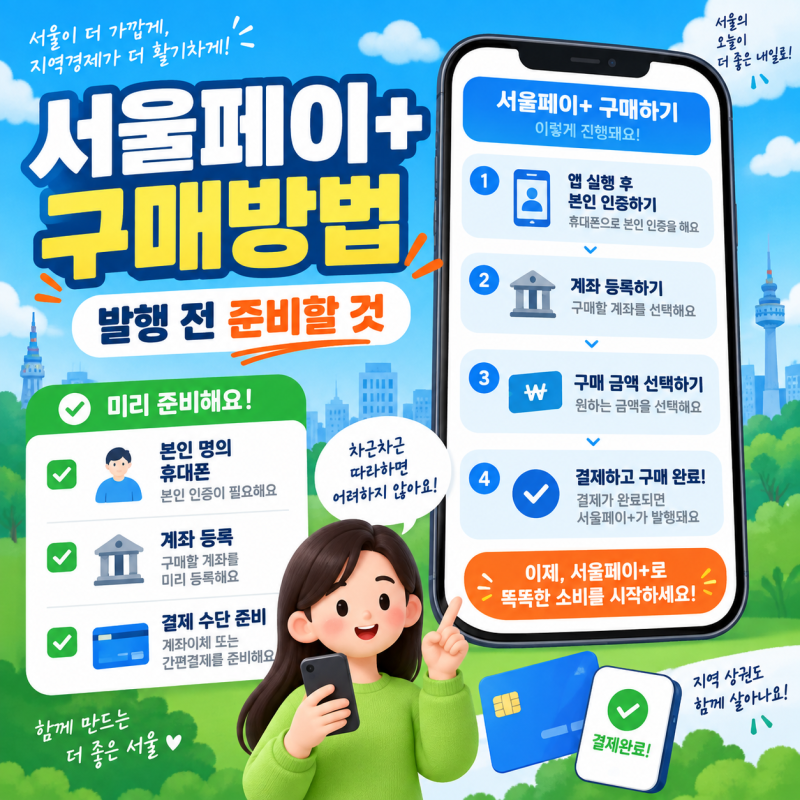 서울사랑상품권 서울페이+ 구매방법, 발행 전 준비할 것