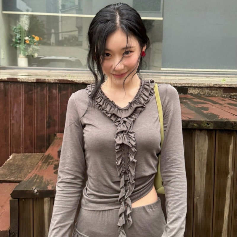 있지 채령 레이브 사복패션 가을 데일리룩 여친룩으로 딱