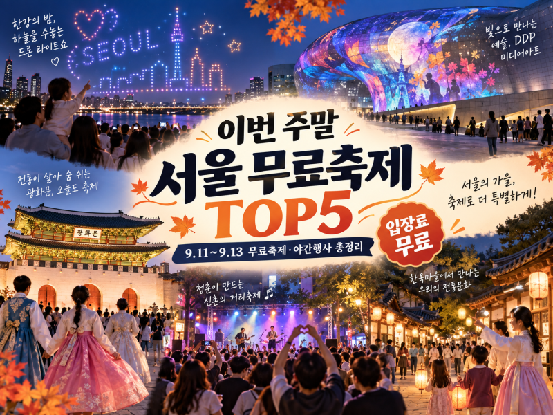 Top 5 Places to Visit in Seoul This Weekend | Free Festivals and Night Events from September 11-13