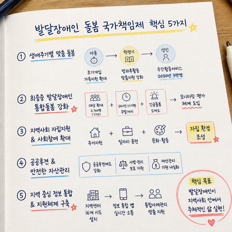 이제는 국가가 함께합니다 발달장애인 돌봄 국가책임제 주요 내용 정리
