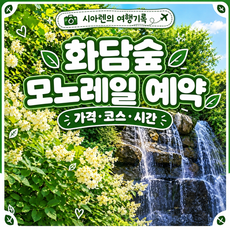 화담숲 모노레일 예약 가격 코스 추천, 1·2구간 순환 시간 취소·환불 총정리