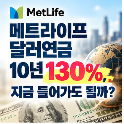 메트라이프 달러연금 10년 130%, 지금 들어가도 될까?