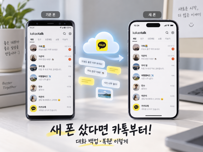 카카오톡 백업 방법｜새 폰으로 대화 옮기기·복원 안될 때 총정리