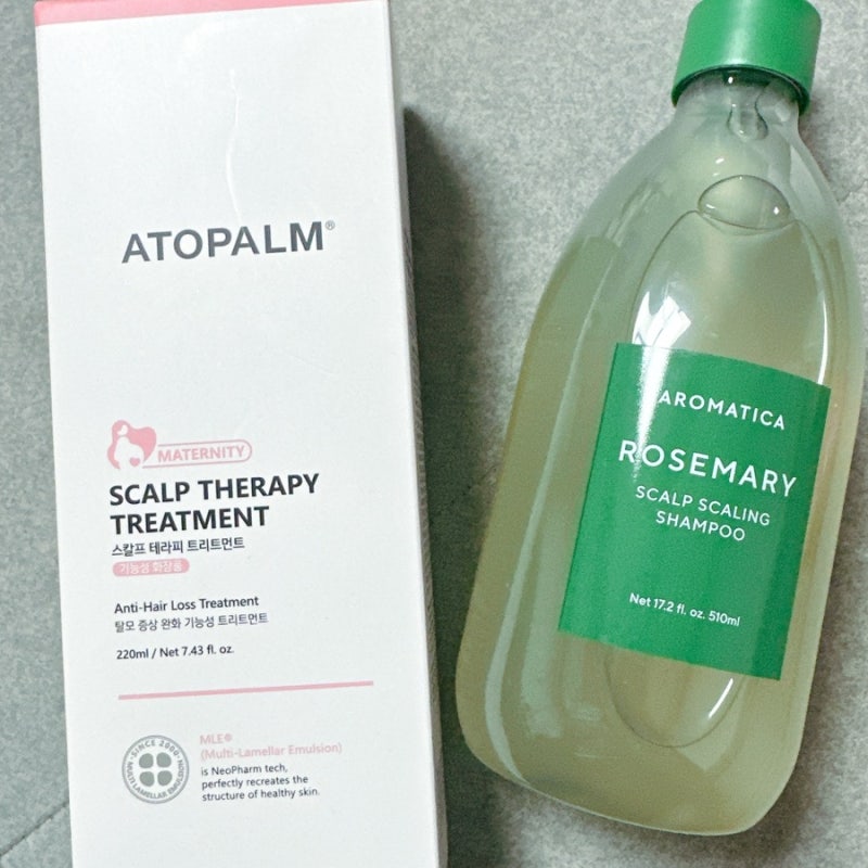 임산부 헤어템 ‘아로마티카 로즈마리 스칼프 스케일링 샴푸 &아토팜 매터니티 케어 스칼프 ....