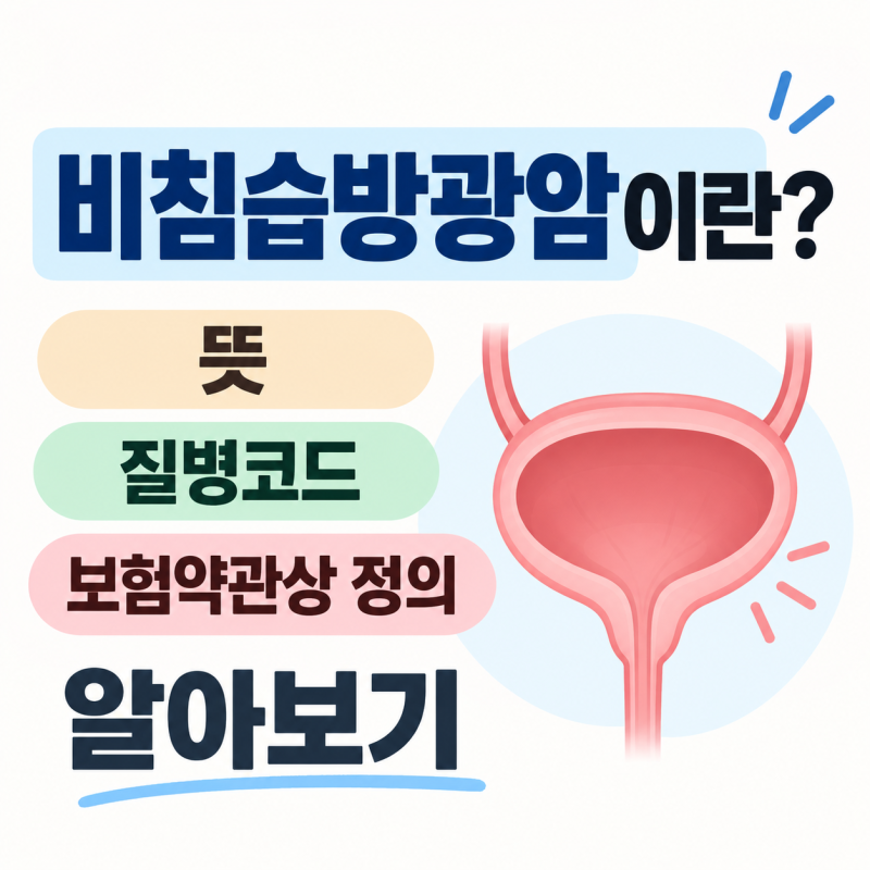비침습방광암이란? 뜻 질병코드 보험약관상 정의 알아보기