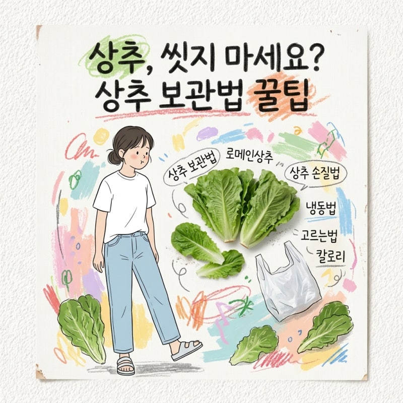 상추 보관법 로메인상추 상추 세척법 상추 손질법 냉동법 고르는법 칼로리