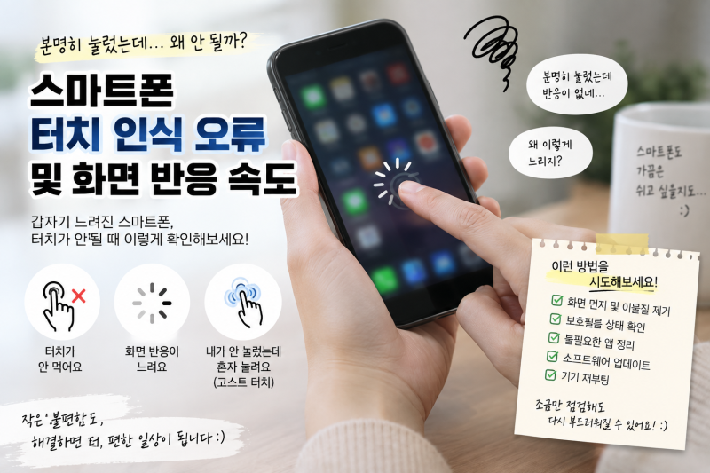 [13편] 스마트폰 터치 인식 오류 및 화면 반응 속도 개선하는 팁