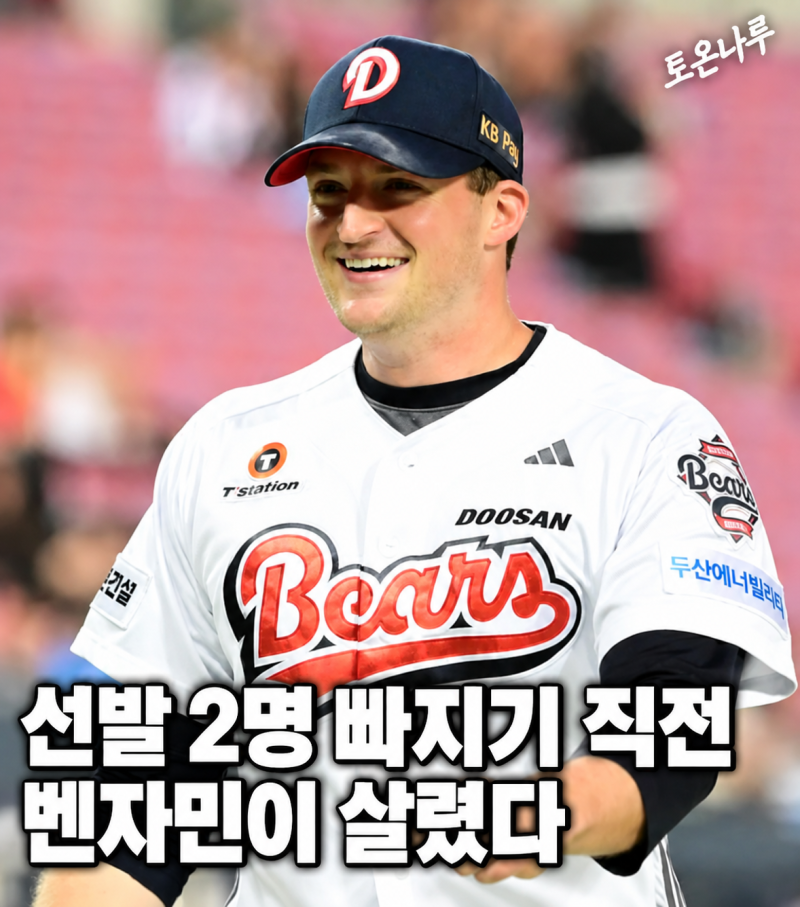"곽빈·최민석 빠져 선발진 비상인데 벤자민이 돌아왔다" 23일 만의 복귀전 4이닝 7K 무실점 완....