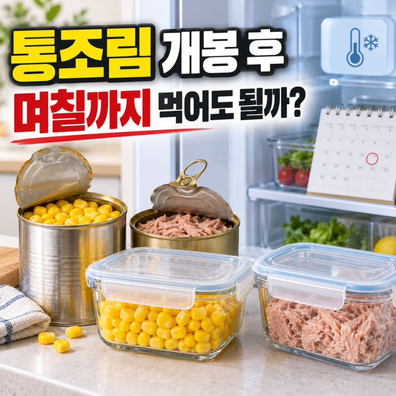 통조림 개봉 후 보관기간｜먹다 남은 통조림, 캔째 냉장고에 보관해도 될까?