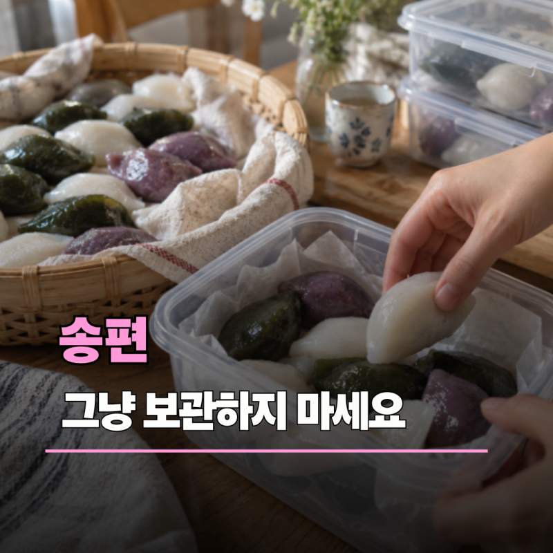 "송편, 그냥 냉동실에 넣으시나요?" 오래 맛있게 보관하는 방법