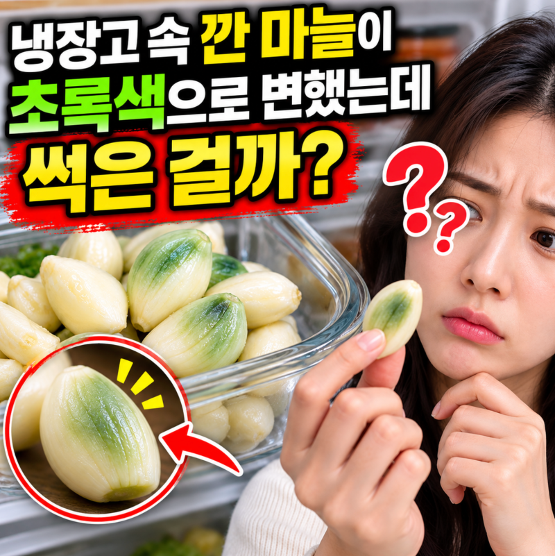 "곰팡이인 줄 알고 버리셨나요?" 초록색 다진 마늘 안심하고 먹는 기준