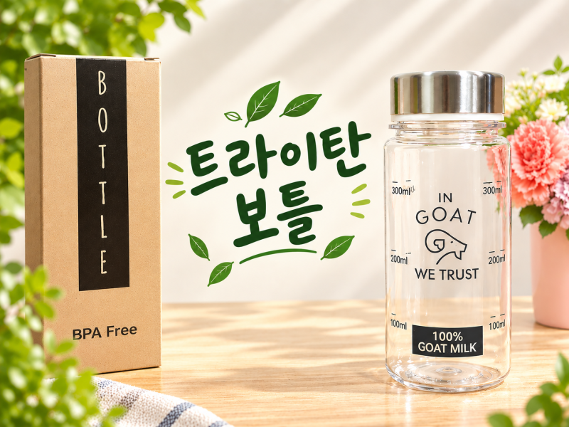 휴대용물통, 인고트 산양유 시그니처 보틀 BPA 프리 친환경 트라이탄물병