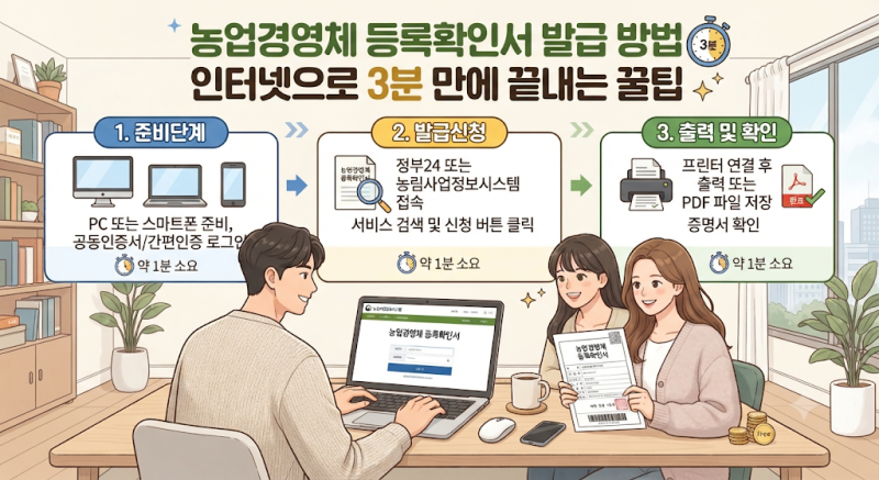 농업경영체 등록확인서 발급 방법 인터넷으로 3분 만에 끝내는 꿀팁