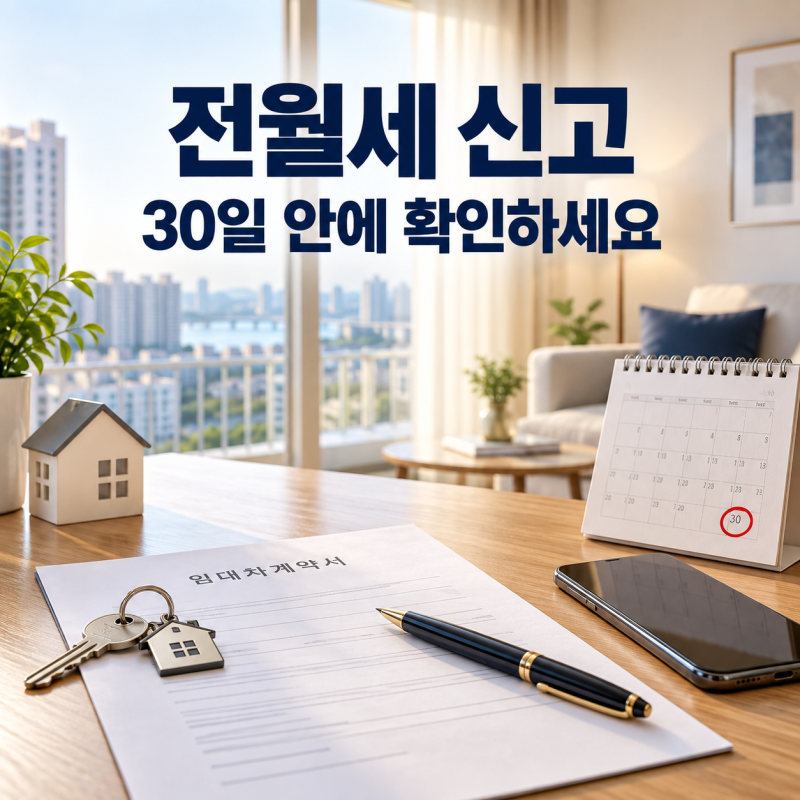 2026년 9월 전월세 신고 과태료｜임대차계약 신고 대상·30일 기한·확정일자까지