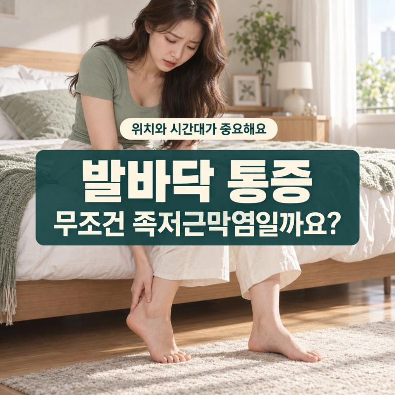 발바닥 통증, 무조건 족저근막염 아닙니다 — 구별법 알려드립니다
