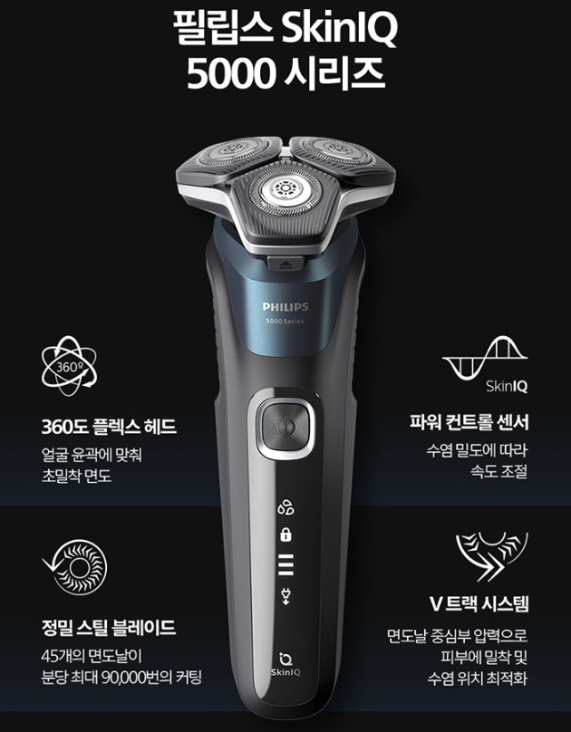 청소년 첫 면도기 뭐가 좋을까? 성인까지 쓰기 좋은 필립스 SkinIQ 5000 이건 어때?