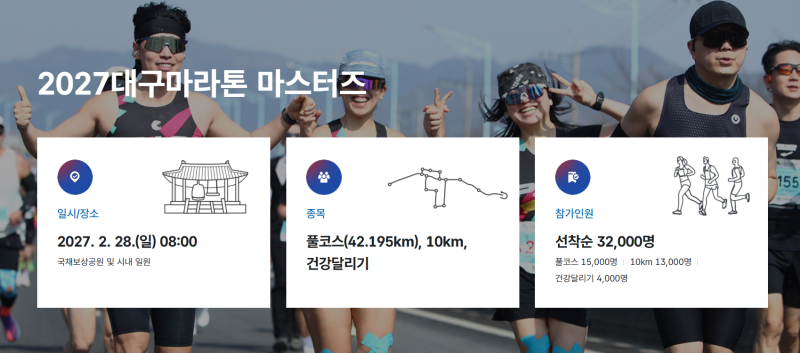 2027 대구마라톤 대회 일정 및 코스, 참가 신청 완벽 가이드