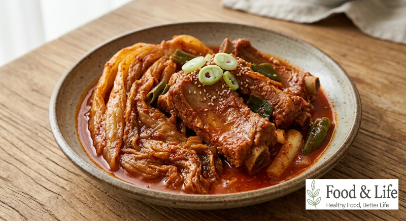 돼지 등갈비 김치찜 황금레시피 (등갈비 김치찜 잡내 없이 부드럽게 만드는 방법)