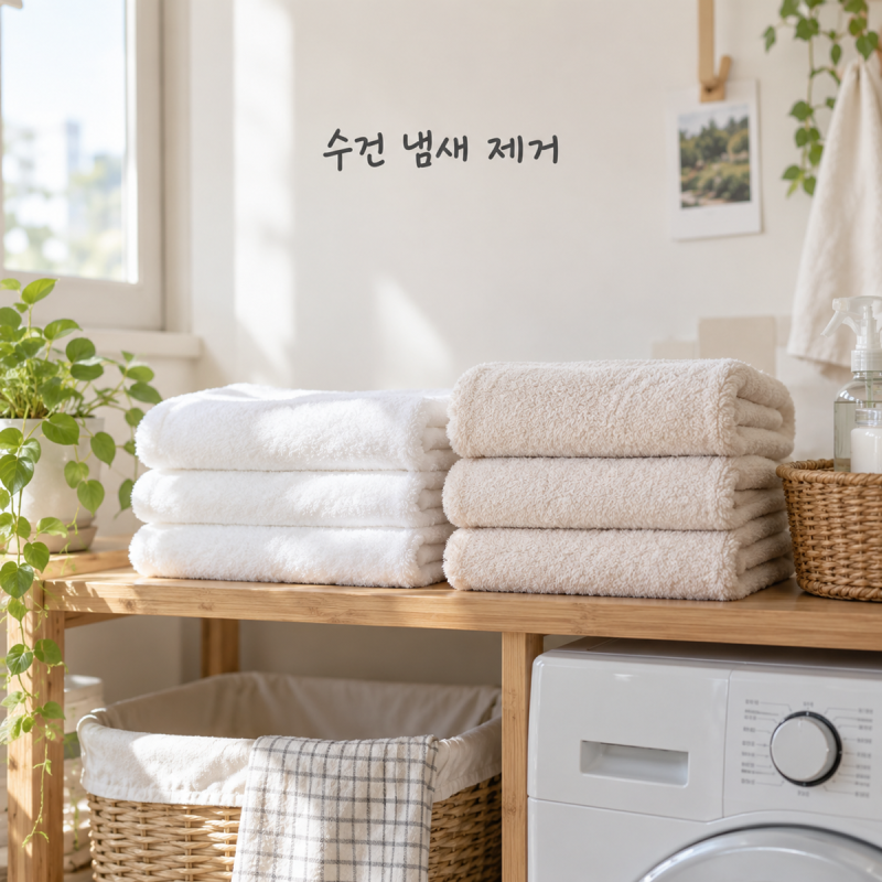 빨아도 꿉꿉하다면 수건 냄새 제거, 세제보다 먼저 바꿔야 할 습관
