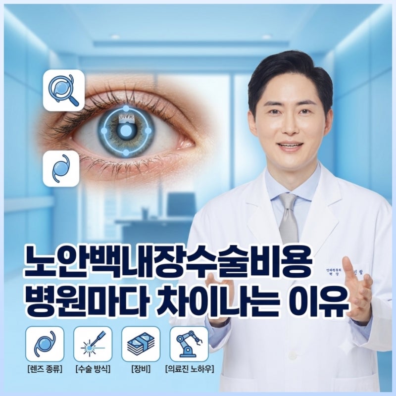 노안백내장수술비용 병원마다 차이나는 이유