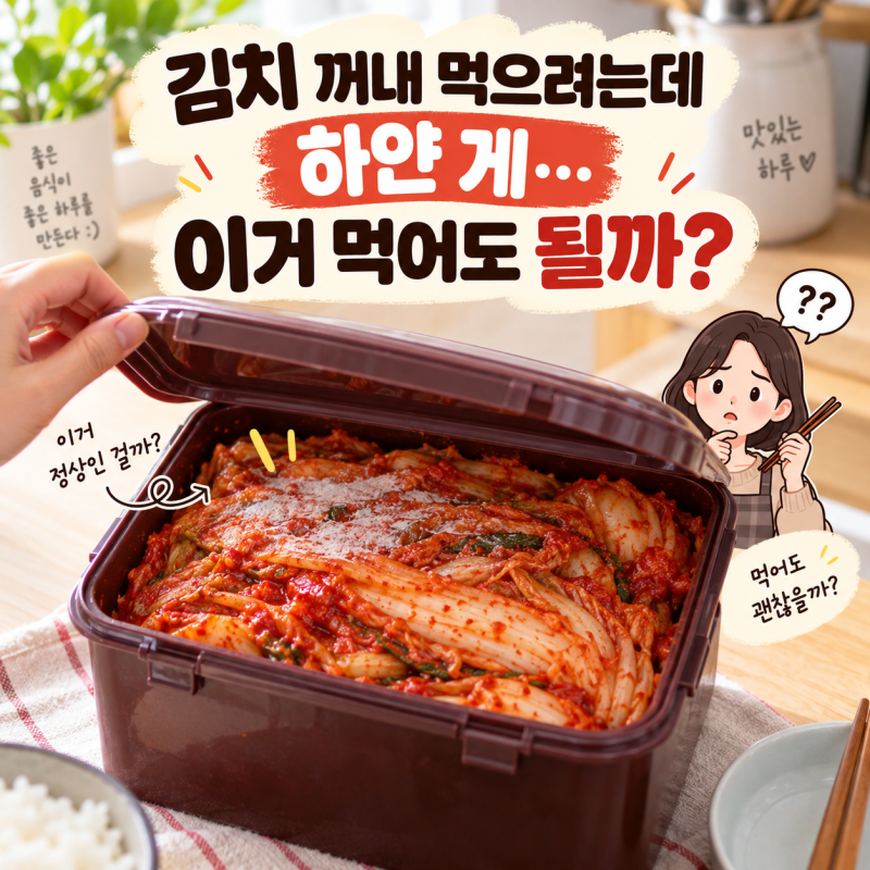 김치 꺼내 먹으려는데 하얀 게… 이거 먹어도 될까?