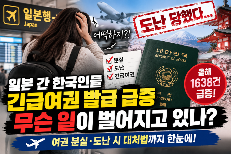 일본 여행 갔다가 여권 사라졌다…긴급여권 7개월 새 1638건, 당황하기 전 알아둘 5가지