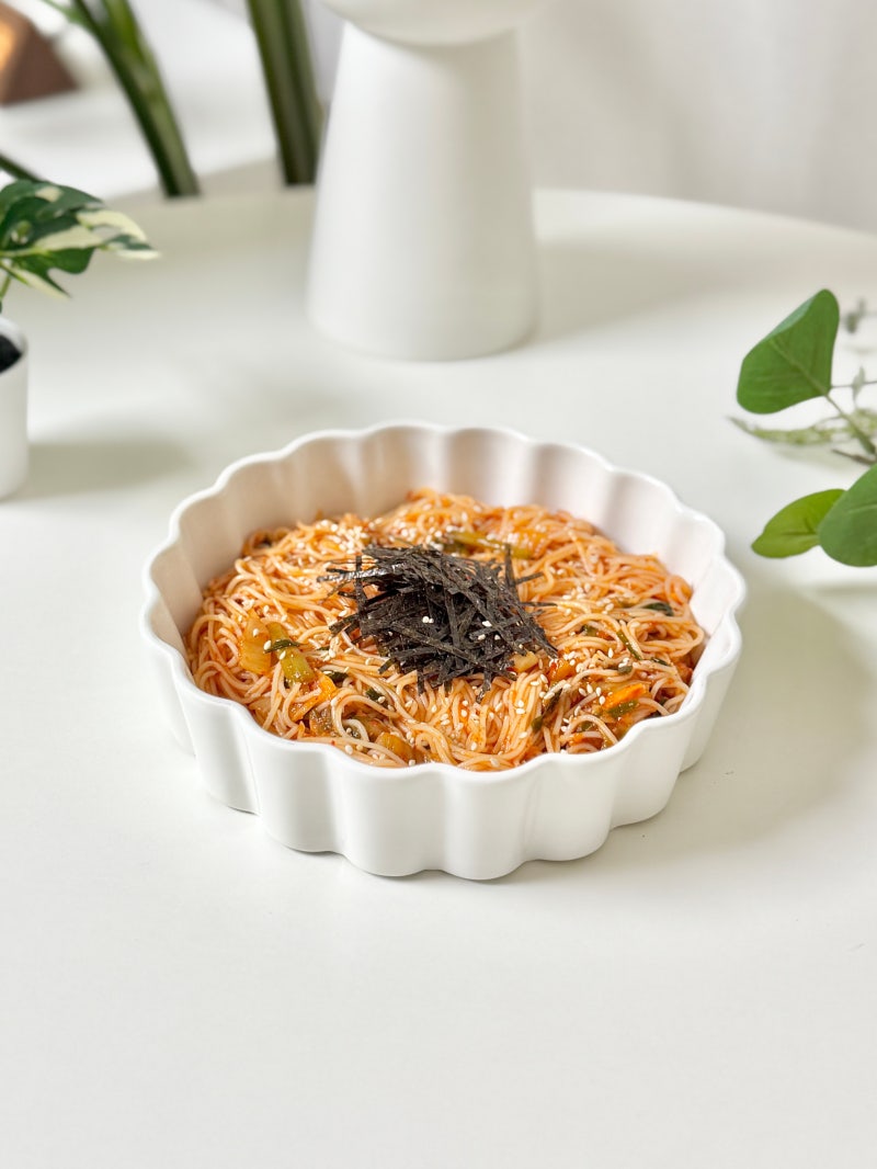 김치비빔국수 레시피 간단 비빔소면 한그릇요리 만들기