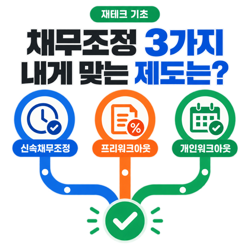 신속채무조정·프리워크아웃·개인워크아웃 차이, 나에게 맞는 제도는?
