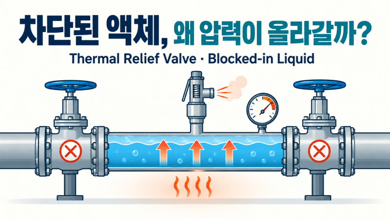 차단밸브 사이에 액체가 갇히면 왜 압력이 올라갈까?｜Thermal Relief Valve·Blocked-in Liquid 실무