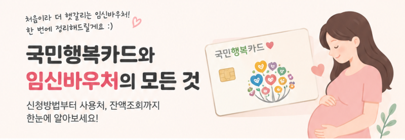[임신 초기 할 일] 임신바우처 신청 방법 | 잔액 조회 | 사용처