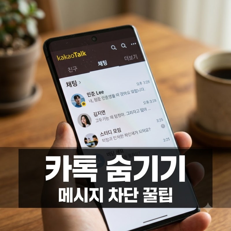 "숨겼는데 말 걸면 어떡해?" 카톡 친구 숨기기 후 메시지 차단하는 법
