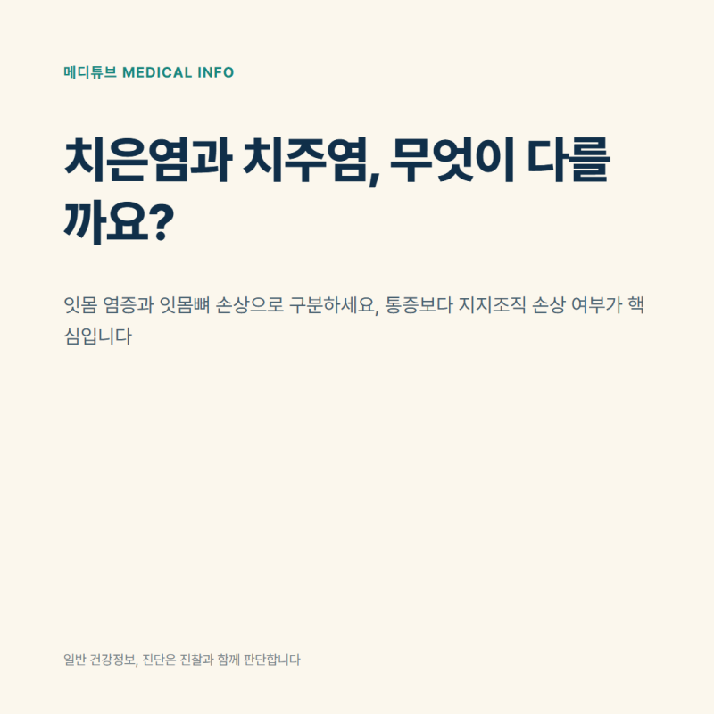 치은염과 치주염 차이, 잇몸 염증과 잇몸뼈 손상으로 구분하세요