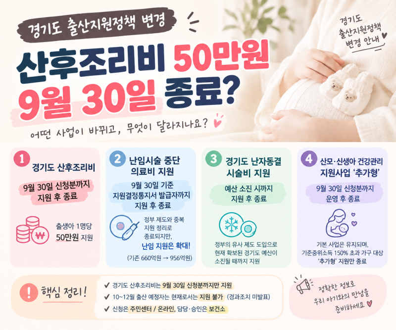 [2026 경기도 출산지원금] 산후조리비 /  산모·신생아 건강관리 추가형 라형 '산후도우미 라형....