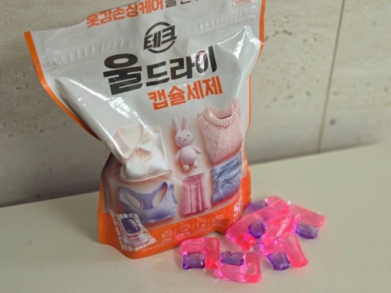 코스트코 추천템 테크 울드라이 캡슐세제, 옷감손상 없는 중성세제 울세제 추천
