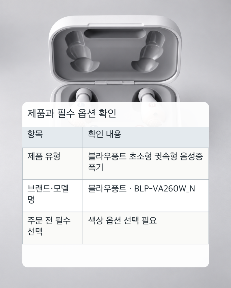 블라우풍트 음성증폭기, 좌우를 보고 버튼으로 소리 단계 맞추기