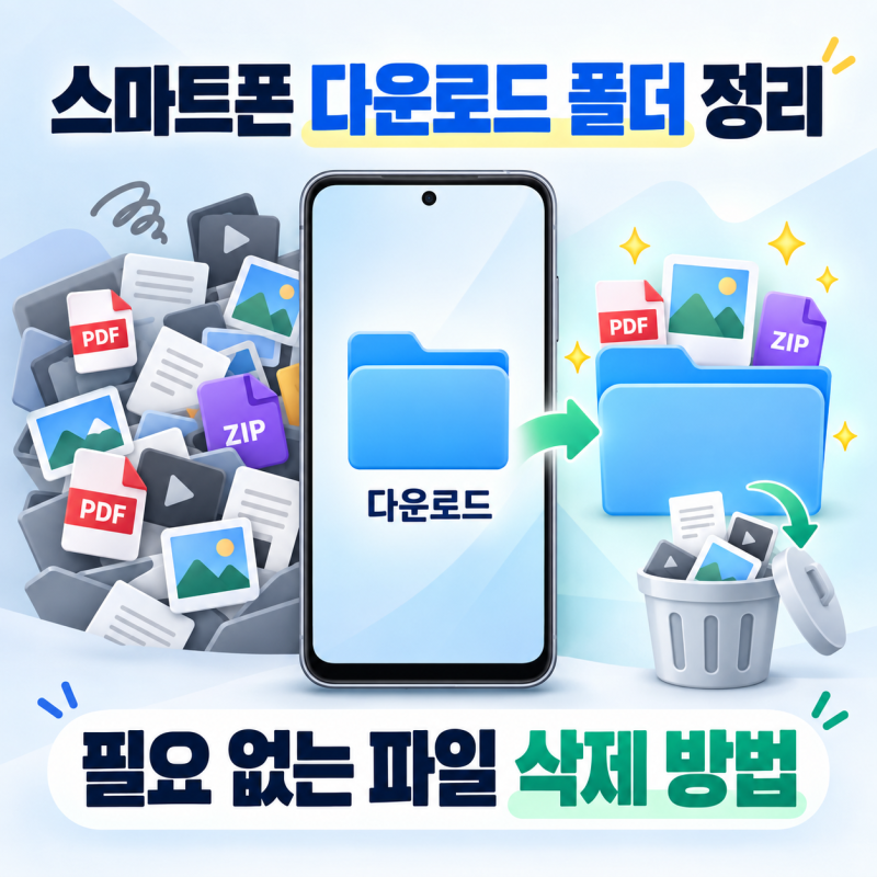 스마트폰 다운로드 폴더 정리 방법, 갤럭시·아이폰 파일 찾기와 삭제까지