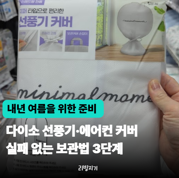 "비닐 씌워 넣었다간 곰팡이 펴요!" 2천 원으로 끝내는 다이소 선풍기 보관커버 찐추천
