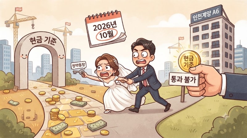 2026년 10월 수도권 청약 일정, 인천계양 A6 접수보다 먼저 갈리는 현금 기준