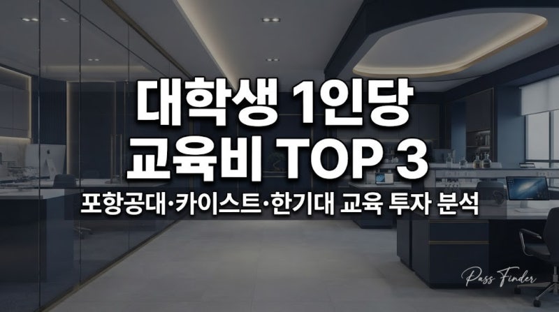 2026 대학알리미 학생 1인당 교육비 TOP 3 대학과 교육 투자 격차 분석