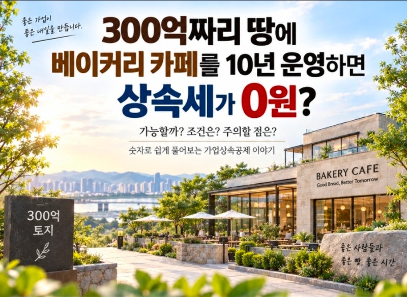 300억 땅, 상속세가 0원? 베이커리 카페 10년의 비밀