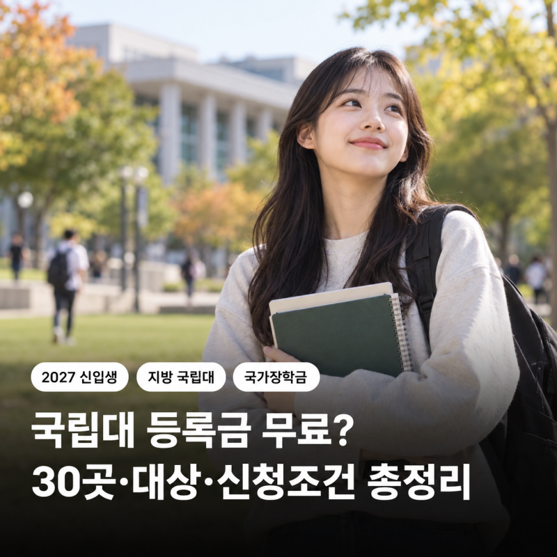 2027 국립대 등록금 무료, 누구나 4년 전액일까? 30개 대학·제외 학과·신청기간