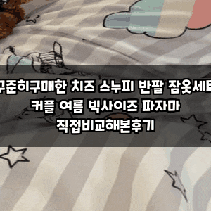 꾸준히구매한 치즈 스누피 반팔 잠옷세트 커플 여름 빅사이즈 파자마 직접비교해본후기