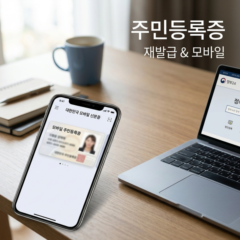 주민등록증 분실 재발급 정부24 온라인 신청 절차와 모바일 신분증 만드는 법