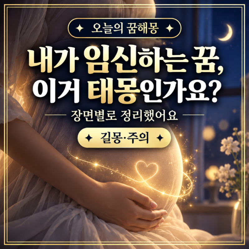 내가 임신하는 꿈 꿨는데, 태몽일까요 길몽일까요